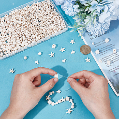 600Pcs 5 Styles Crackle Opaque Acrylic Beads&nbsp;OACR-UN0001-19