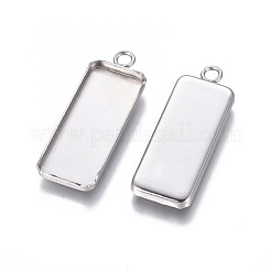 Non-Tarnish 201 Stainless Steel Pendant Cabochon Settings&nbsp;STAS-F222-027