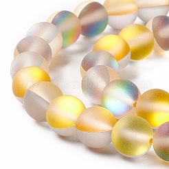 Synthetic Moonstone Beads Strands&nbsp;G-E573-01B-18