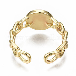 Brass Enamel Cuff Rings&nbsp;RJEW-N035-004-NF