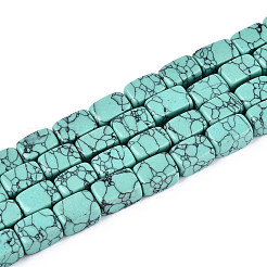 1 Strand Synthetic Turquoise Dyed Beads Strands&nbsp;G-FH0002-59A