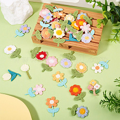 42Pcs 21 Styles Flower Computerized Embroidery Cloth Patches&nbsp;PATC-TA0001-27
