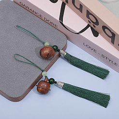 Wood Bell Pendants Decorations&nbsp;HJEW-WH0039-31