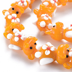Handmade Bumpy Lampwork Beads Strands&nbsp;LAMP-S194-019