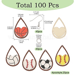 DIY Sports Ball Dangle Earring Making Kits&nbsp;DIY-YW0009-92