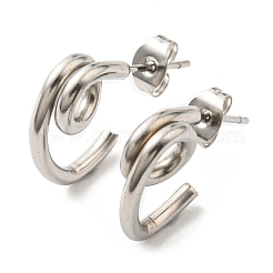 Non-Tarnish 304 Stainless Steel Knot Stud Earrings for Women&nbsp;EJEW-F319-02P
