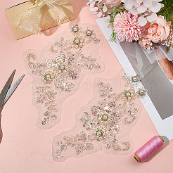 1 Pair Polyester Flower Ornament Accessories&nbsp;FIND-MA0001-22