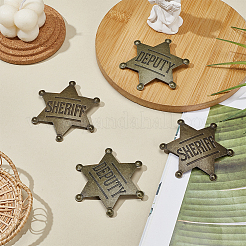 4Pcs 2 Colors Tibetan Style Alloy Brooches&nbsp;JEWB-FG0001-24