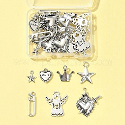 40Pcs 7 Styles Tibetan Style Alloy Pendants&nbsp;FIND-FS0004-31