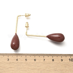 Brass Teardrop Dangle Stud Earrings&nbsp;LS-EJEW-A121-19A-02