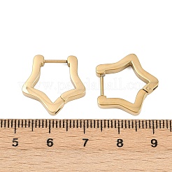 304 Stainless Steel Star Hoop Earrings&nbsp;EJEW-I320-26G-02