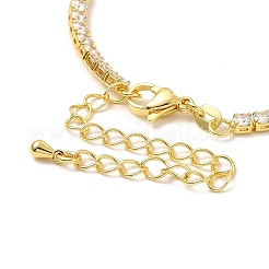 Clear Cubic Zirconia Chains Necklace for Girl Women Gift&nbsp;NJEW-A005-04G
