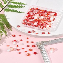 156Pcs 11 Styles Handmade Millefiori Glass Bead Strands&nbsp;LAMP-FS0001-29