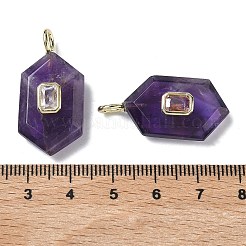 Natural Amethyst Faceted Pendants&nbsp;G-F819-01G-03