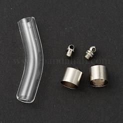Transparent Glass Vial Pendant Normal Link Connectors&nbsp;GLAA-D004-01P-01