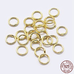 925 Sterling Silver Soldered Closed Jump Rings&nbsp;STER-F036-03G-0.9x6