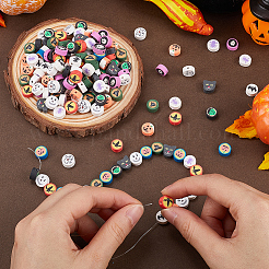 Christmas/Halloween Theme 300Pcs Handmade Polymer Clay Beads&nbsp;CLAY-SP0001-01A