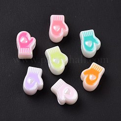 UV Plating Rainbow Iridescent Acrylic European Beads&nbsp;SACR-E009-44