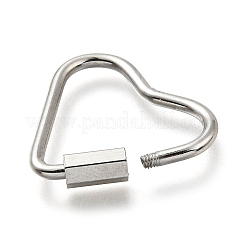 Non-Tarnish 304 Stainless Steel Screw Carabiner Lock Charms&nbsp;STAS-K195-02P