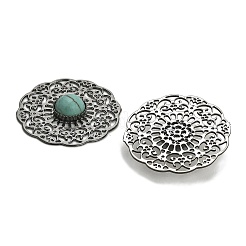 Brass Synthetic Turquoise Cabochons&nbsp;KK-Z088-06B