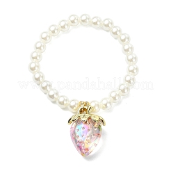 Acrylic Strawberry Charm Bracelets&nbsp;BJEW-JB13843-02