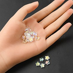 20Pcs 4 Colors Transparent Spray Painted & Frosted Glass Beads&nbsp;GLAA-YW0001-88
