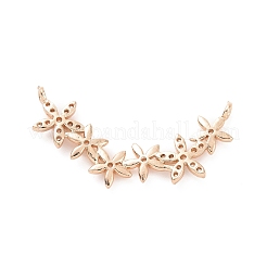 Brass Pave Clear Cubic Zirconia Connector Charms&nbsp;ZIRC-K088-15KCG