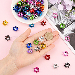 120Pcs 10 Colors Acrylic Bead Caps&nbsp;OACR-SP0001-94