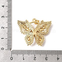 Brass Micro Pave Clear Cubic Zirconia Pendants&nbsp;KK-H267-076G