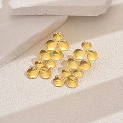 Vintage Brass Leaf Stud Earrings&nbsp;QA7919