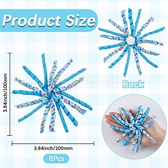 8Pcs Cloth Curly Ribbon Bows&nbsp;AJEW-SP0001-48C