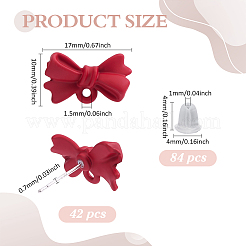 42Pcs Spray Painted Alloy Stud Earring Findings&nbsp;FIND-ME0004-22B