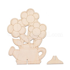 DIY Unfinished Wood Flowers in Jar Cutout&nbsp;LS-WOOD-P017-01