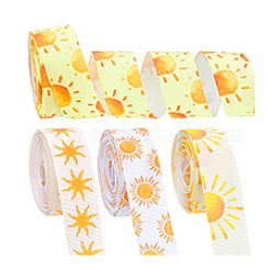20 Yards 4 Styles Sun Pattern Polyester Ribbon&nbsp;OCOR-PH0007-71