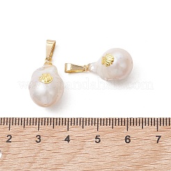 Natural Baroque Keshi Pearl Pendants&nbsp;PALLOY-JF05463