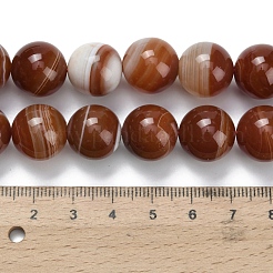 Natural Banded Agate Beads Strands&nbsp;G-L642-B04-14mm
