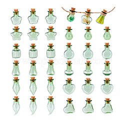 33Pcs 11 Styles Glass Cork Bottles Ornament&nbsp;AJEW-PH0025-20