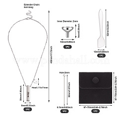 1Pc Word 304 Stainless Steel Column Urn Ashes Necklace&nbsp;DIY-TA0010-07E