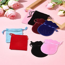 48Pcs 8 Colors Velvet Cloth Drawstring Bags&nbsp;TP-FS0001-01