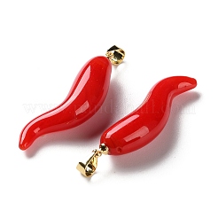 Handmade Lampwork with Brass Pendants&nbsp;KK-Q095-02A