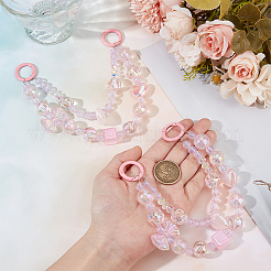 2Pcs Bowknot Heart Plastic Pendant Decorations&nbsp;DIY-BBC0002-28A