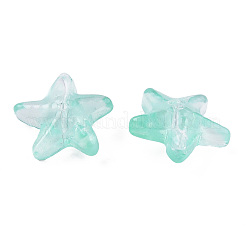 Transparent Spray Painted Glass Beads&nbsp;X-GLAA-N035-027-C01