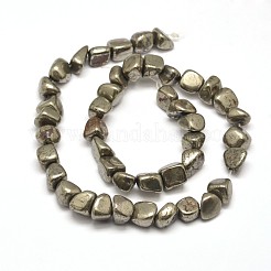 Natural Pyrite Nuggets Beads Strands&nbsp;G-I125-82