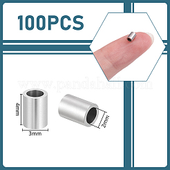 100Pcs 304 Stainless Steel Tube Beads&nbsp;STAS-UN0063-82A-P