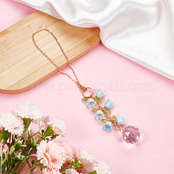 Glass & Resin Lily of the Valley Car Hanging Ornaments&nbsp;HJEW-DR00053