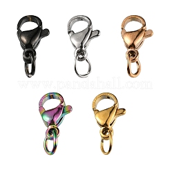 5Pcs 5 Colors 304 Stainless Steel Lobster Claw Clasps&nbsp;STAS-YW0001-57