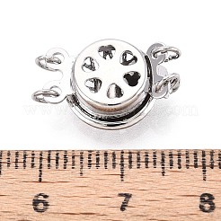 Rack Plating Flower Brass Box Clasps&nbsp;KK-QA183-99P