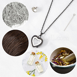 1Pc Stainless Steel Heart Pendant Urn Ashes Necklaces&nbsp;NJEW-CN0001-17B