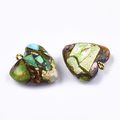 Assembled Bronzite and Imperial Jasper Pendants&nbsp;G-T111-04I