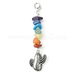 Alloy Cactus Pendant Decoration&nbsp;HJEW-JM01553-01